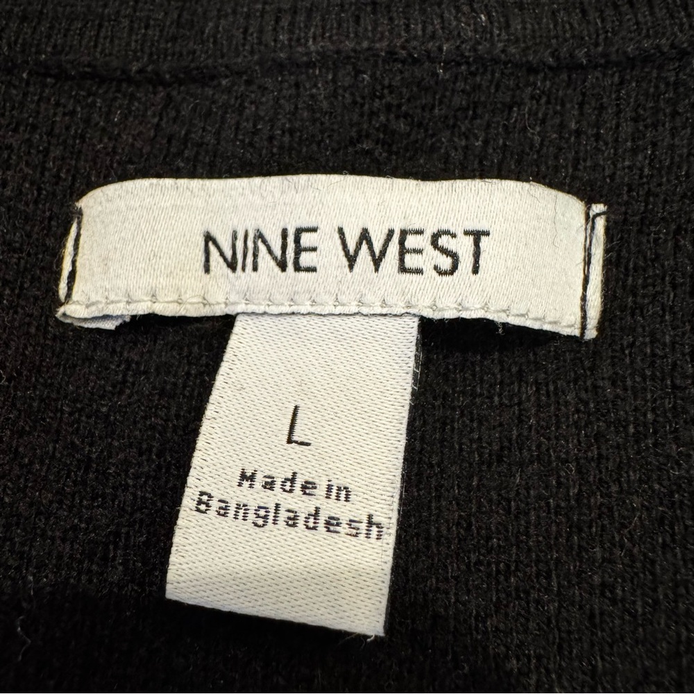 Nine West Classic Black Ponte Knit Cardigan Jacket - Picture 8 of 10